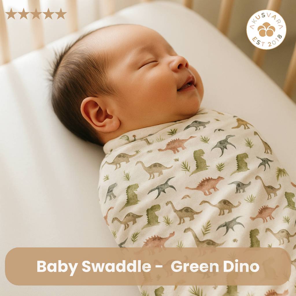 AKUSVARA - Cotton Bamboo Swaddle, Bedong Bayi Premium