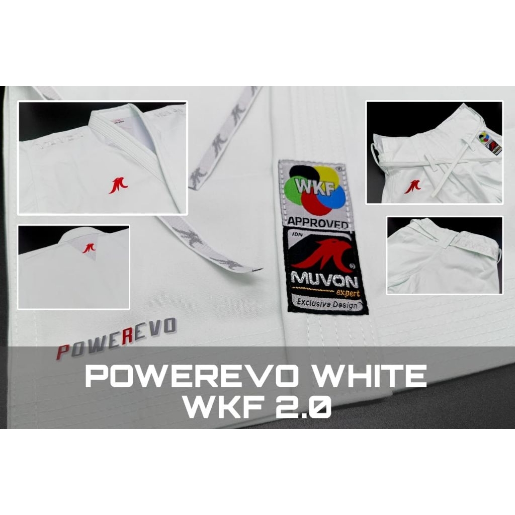 Promo Baju Karate Kata Muvon Power Evo Type White Series Original Wkf Approved 2016 2025