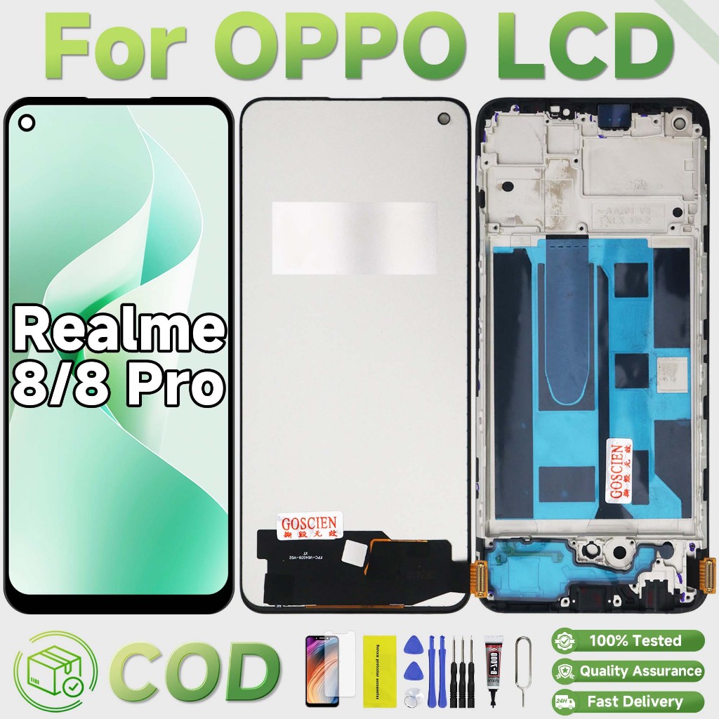 LCD Original for OPPO Realme 8 / 8 Pro RMX3085 RMX3081 FULLSET Touchscreen ORI