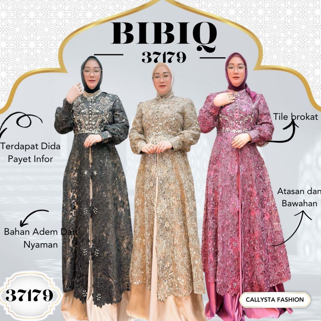 Gamis Pesta Baju Muslim BIBIQ 37179