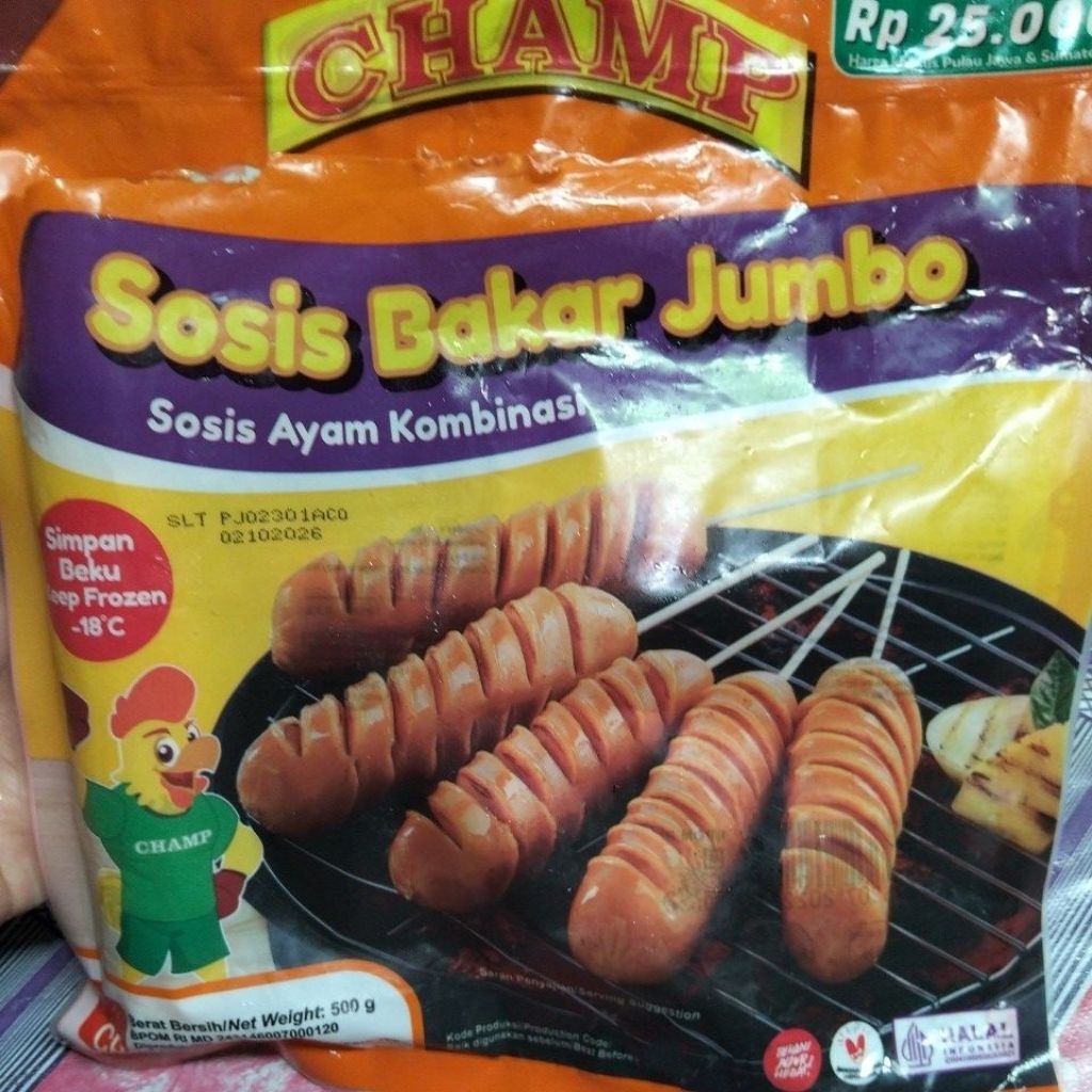 sosis bakar (jumbo) kombinasi CHAMP