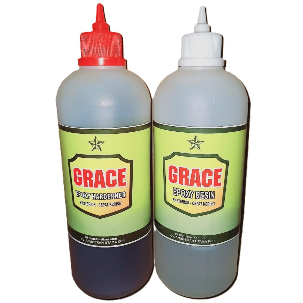 TS - lem epoxy resin hardener grace botol | lem kayu epoxy set 2 komponen