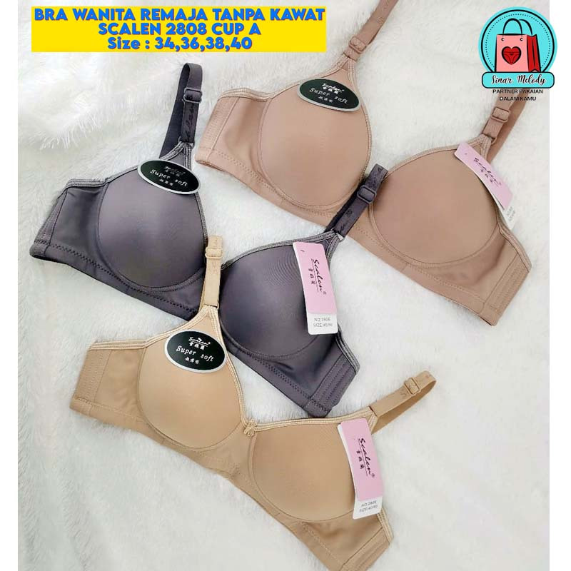 [BRA CUP A] SCALEN 2808 Bra Wanita Tanpa Kawat Cup A Bagus Nyaman