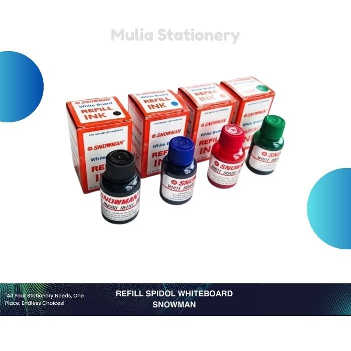 Refill Tinta Spidol Whiteboard Snowman | Isi Ulang Refill Tinta Spidol Whiteboard Snowman