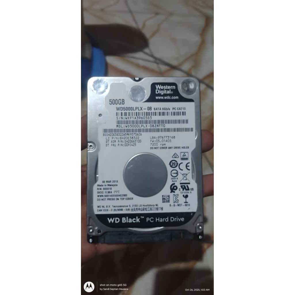 hdd wd black 500gb 7200rpm bonus enclosure