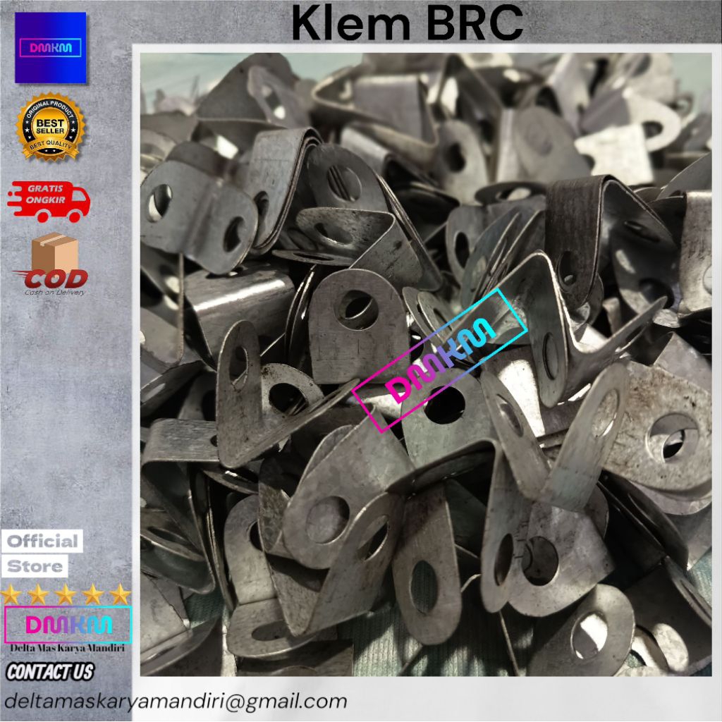 Klem BRC Pagar / Klem BRC / Klem BRC Tebal / Klem BRC U / Pagar BRC / V Clip Pagar Galvanis / Klem B