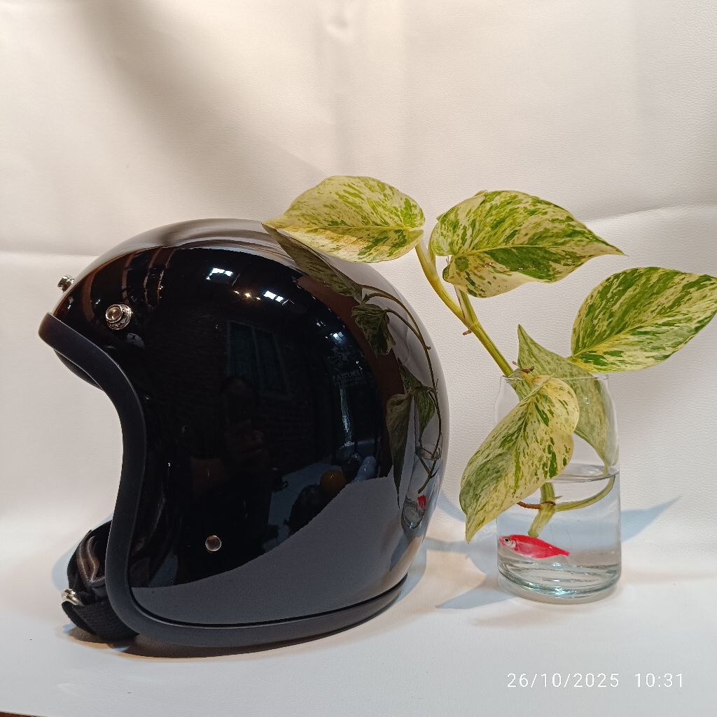 Helm SlimHead Hitam (busa bandana)