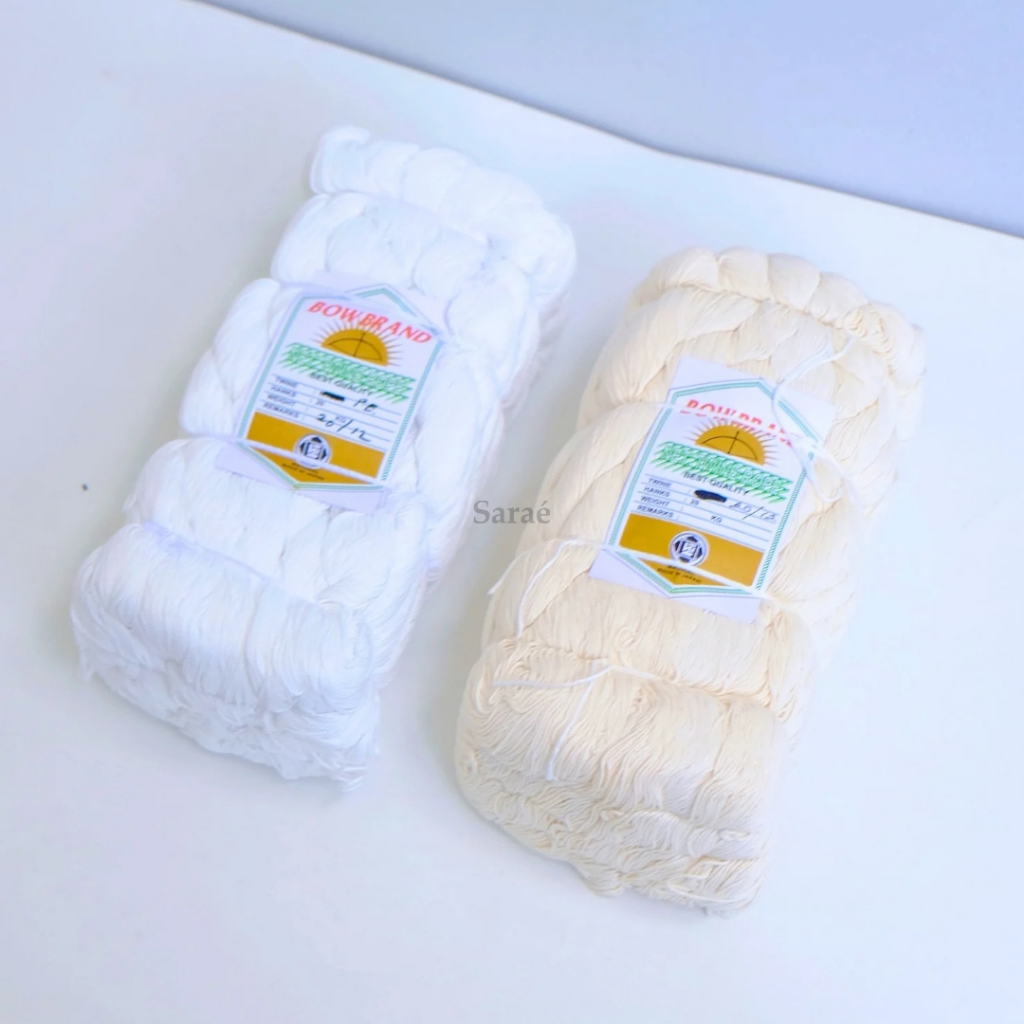 Benang RAJUT Jala Bowbrand / BUKAN BENANG JALA IKAN / BUKAN BAHAN NYLON / (Cotton-Natural)