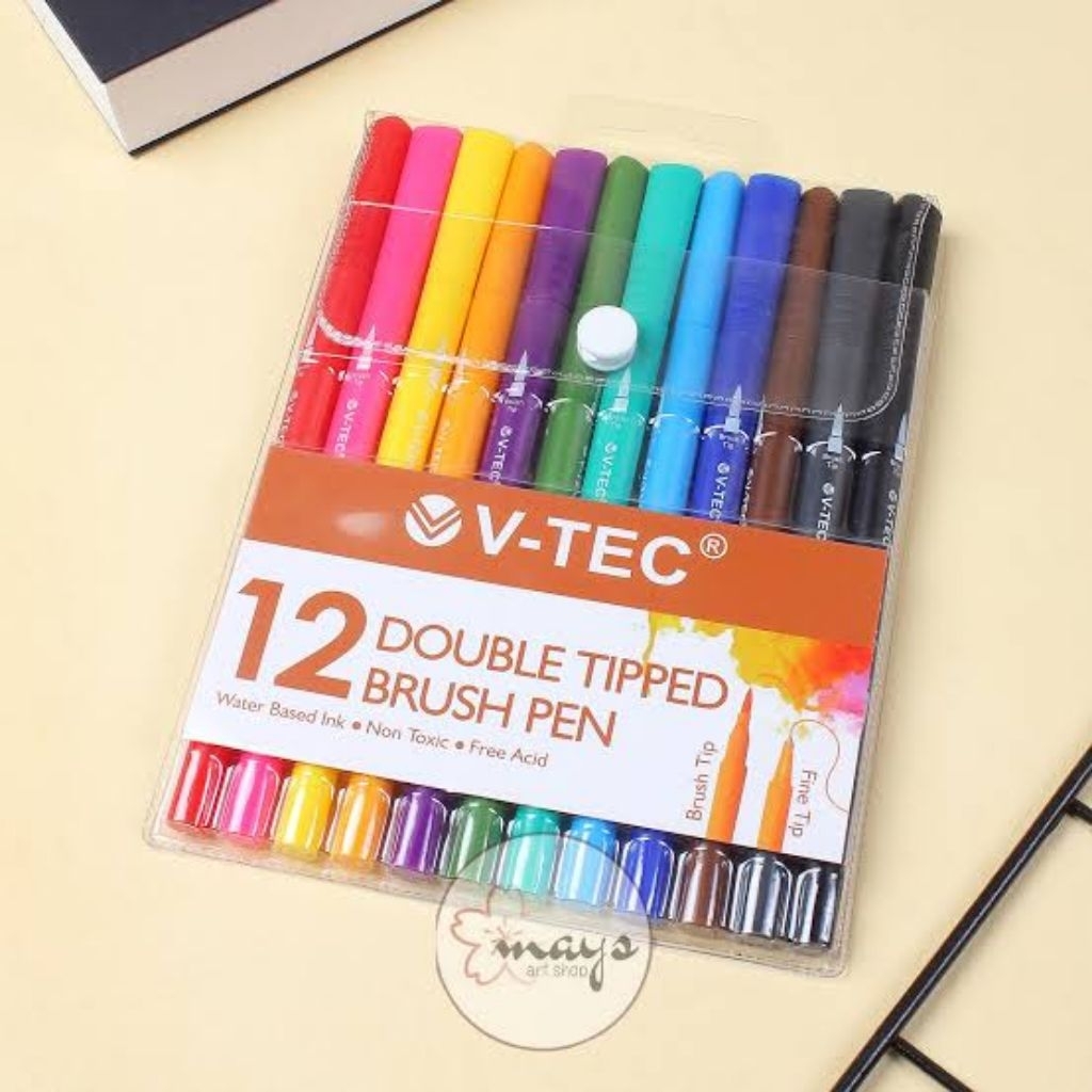 brush pen vtec 12 warna
