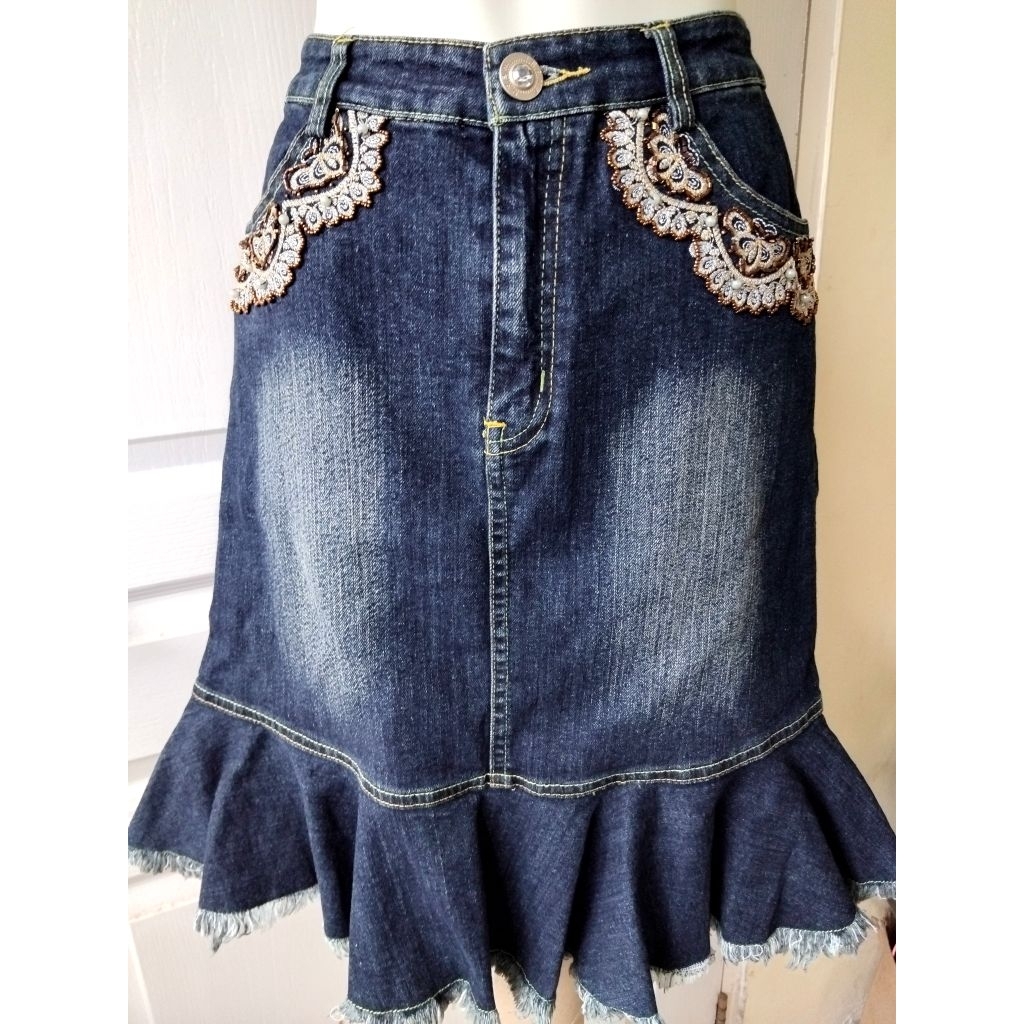 Rok jeans denim ROK MERMAID ROK JEANS KOREA  korea style