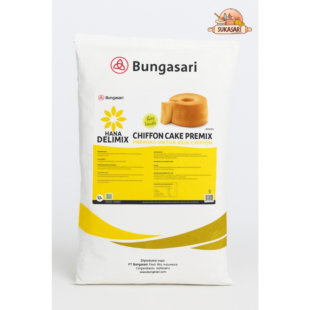 HANA Delimix Chiffon Cake Premix 500 gram / Premix Cake Chiffon rasa Vanilla