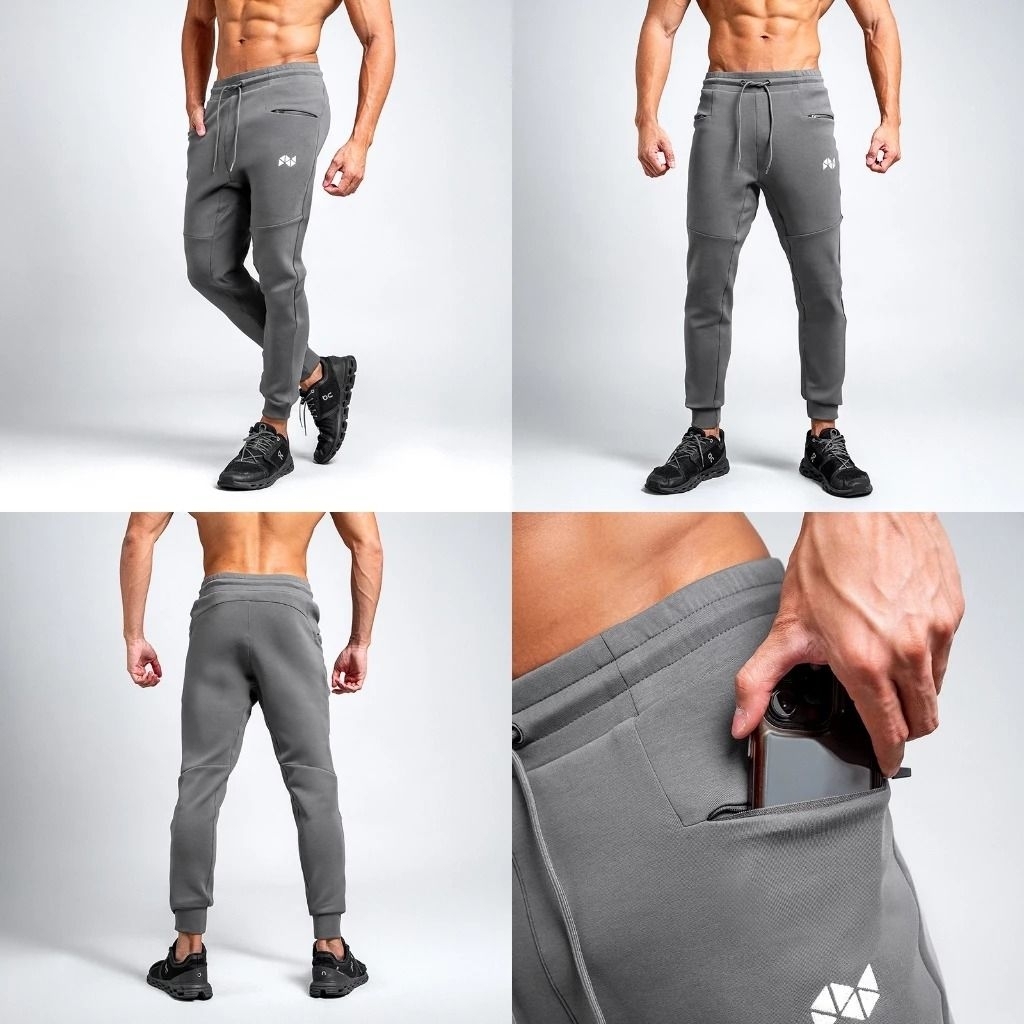 NEVERES Elevate Jogger Charcoal Size L new / Neveres Sportswear Elevate Jogger Original / Celana jog