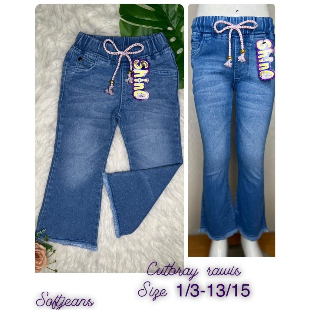 Cutbray polos anak cewek umur 2-12 tahun// Celana jeans cutbray anak perempuan// Bawahan levis anak 