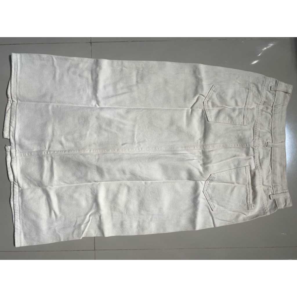 rok jeans-putih