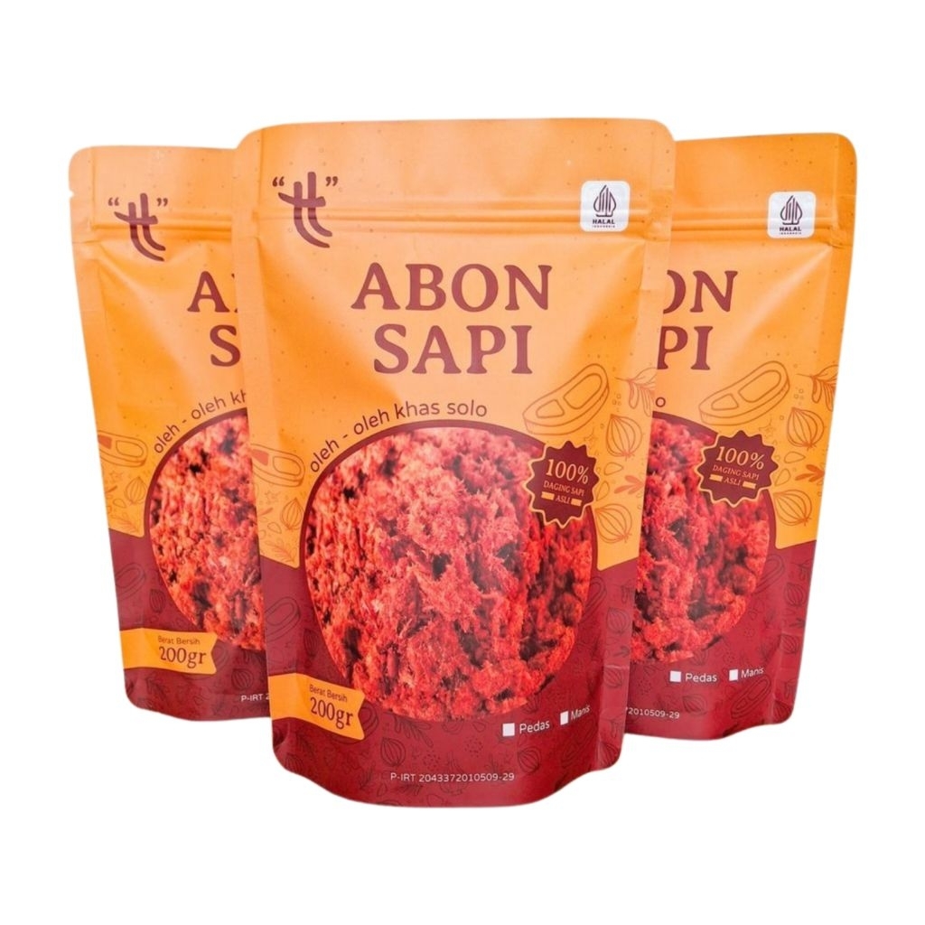 ABON SAPI TT ASLI SOLO 200 GRAM | ABON PREMIUM | ABON SUPER | RASA PEDAS DAN MANIS