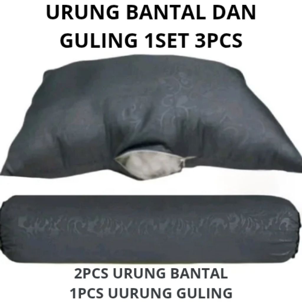 Urung Bantal Resleting Dan Urung Guling Motif Embos Urung untuk diisi kapuk