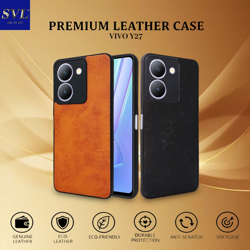 [ CUCI GUDANG ] Casing Hp Vivo Y27 5G / Y27s / Y36 Premium Leather Case Softcase Casing Kulit Slim C