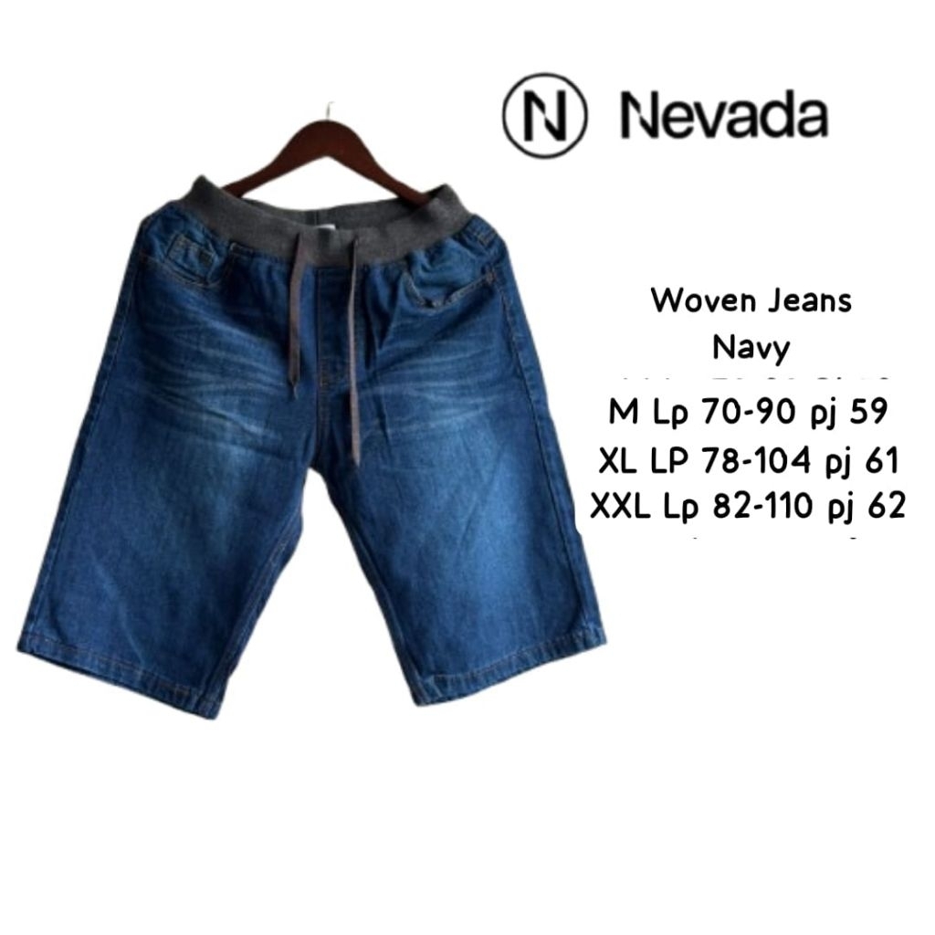 Celana Jeans Pendek Pria | Woven Jeans Nevada