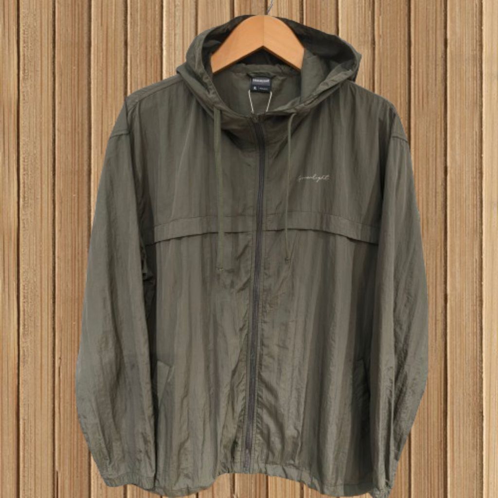 Greenlight Jaket Hoodie Zipper Parasut Pria Regular Fit 090325 Original