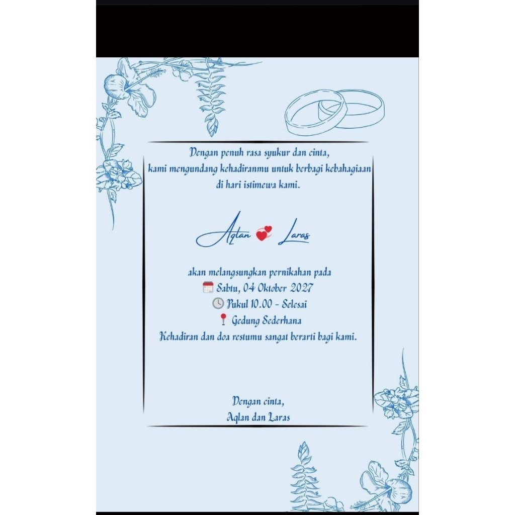 Kartu Undangan Pernikahan Digital dan lainnya