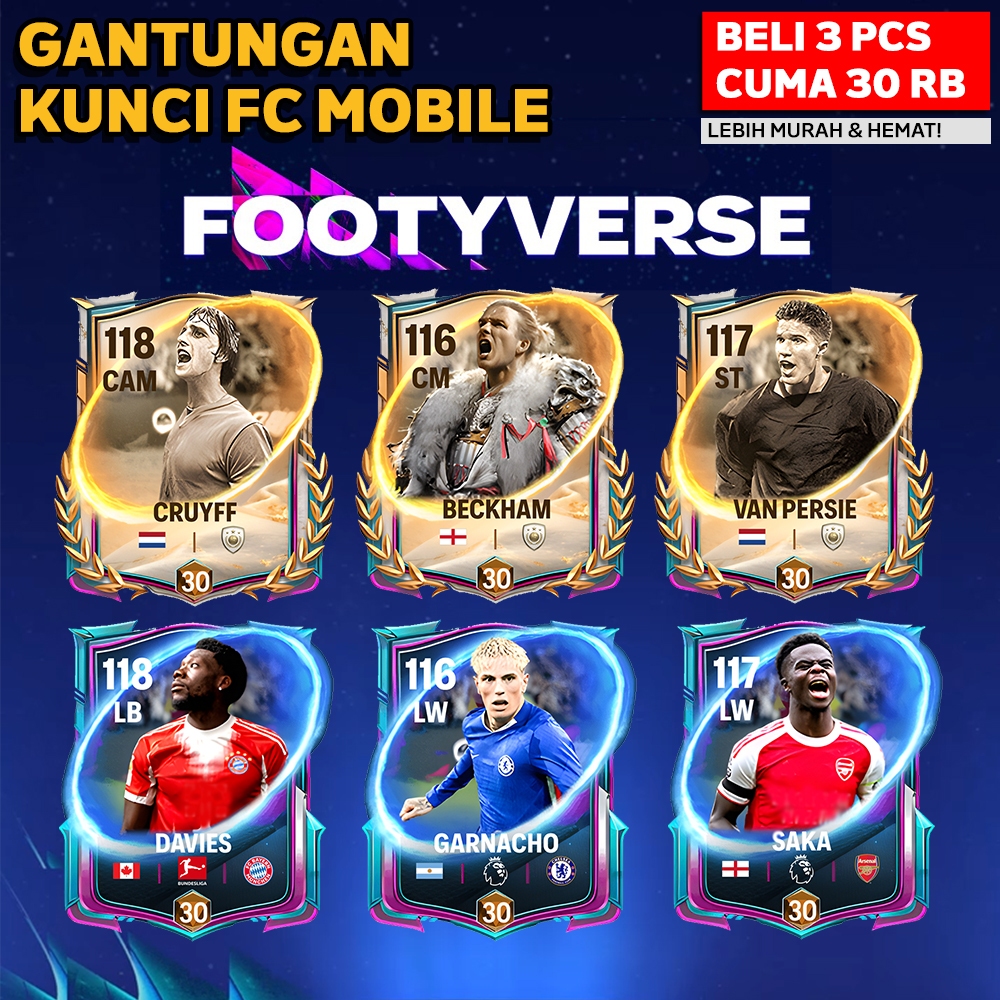 [PROMO] Gantungan Kunci Pemain Bola Gantungan Kunci FC Mobile Footyverse Ganci Keychain Akrilik Akse