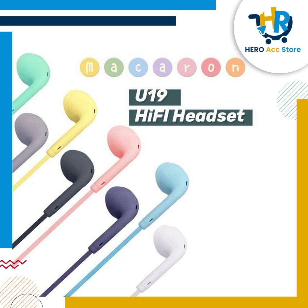 KZ 105 Headset Stereo U19 Macaron Original Extra Bass Headset Macaron Headset Bagus Murah Headset Mu