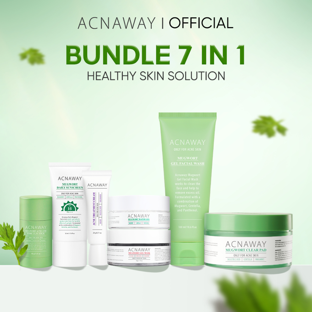 ACNAWAY Bundle 7 in 1 Skincare Routine – Perawatan Wajah Lengkap untuk Kulit Berjerawat & Sensitif f