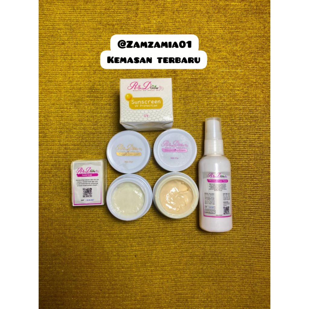 paket R&D glow premium dan suncreen