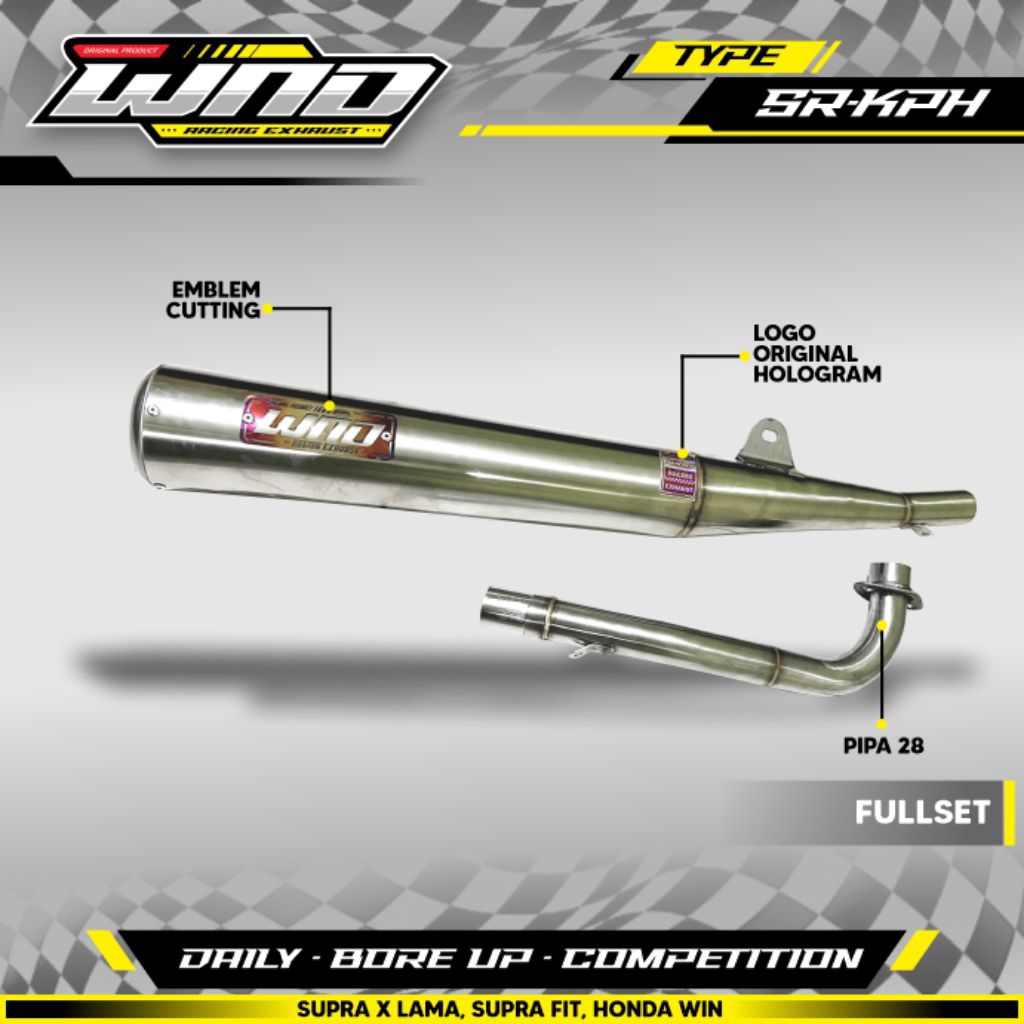 knalpot standar racing Supra x lama Supra fit lama full stanlis suara bas adem