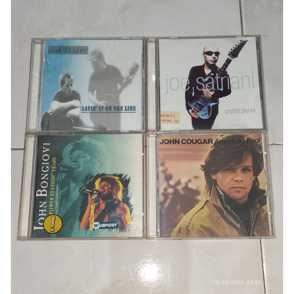 cd JOE FINLEY-Layin' It On The Line / JOE SATRIANI-Crystal Planet / JOHN BONGIOVI-The Power Station 