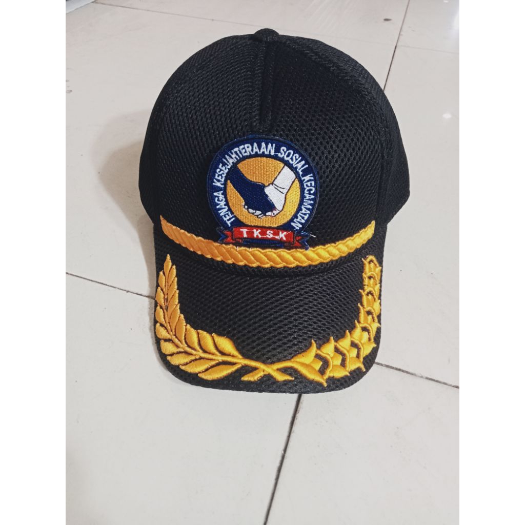 Topi tksk topi Kemensos bordir nama