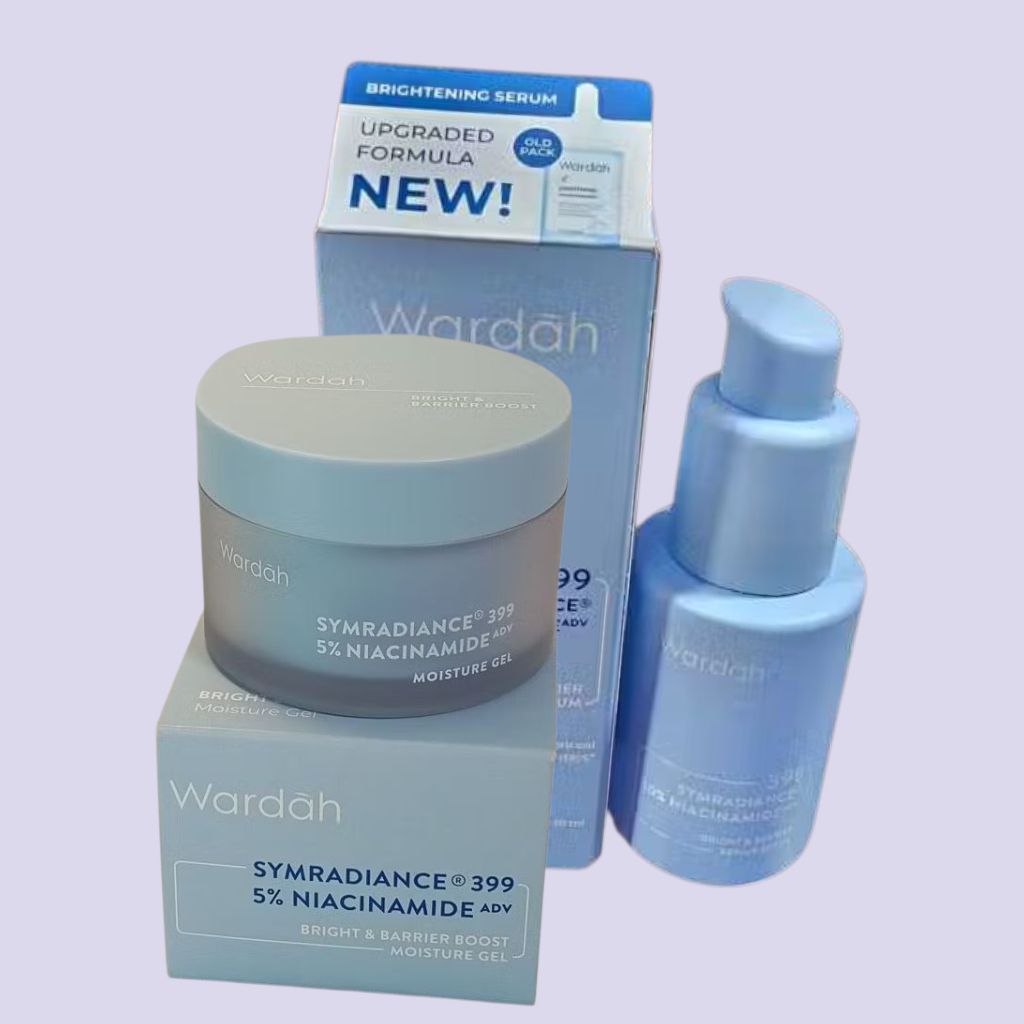 Wardah Skincare Flek Hitam 1 Set  Moisturizer Gel Pot 30 Gram Repair Serum Bright 15 Gram Untuk Kuli