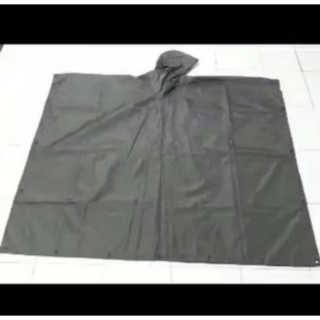 ponco hijau jatah polri/jas hujan kelelawar