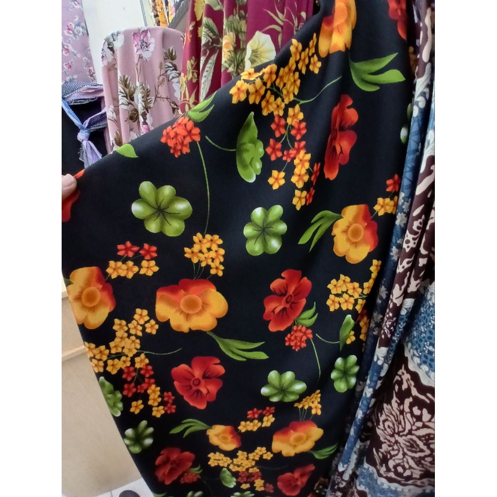 Kain/Bahan wolpis motif meteran//Bahan wolpeach kwalitas premium//Kain wolfis motif meteran(WK37)