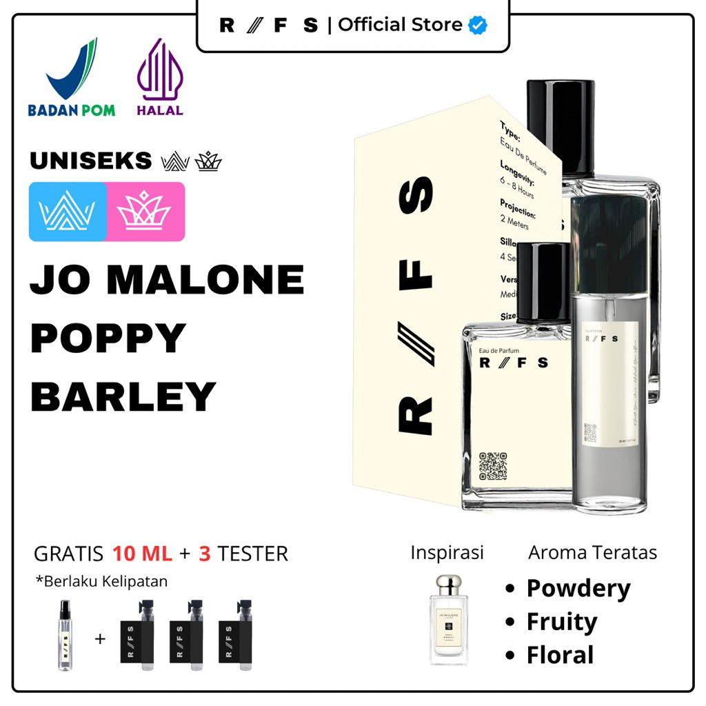 RIFS - Jo Malone Poppy Barley EDP Extrait de Parfum Dupe
