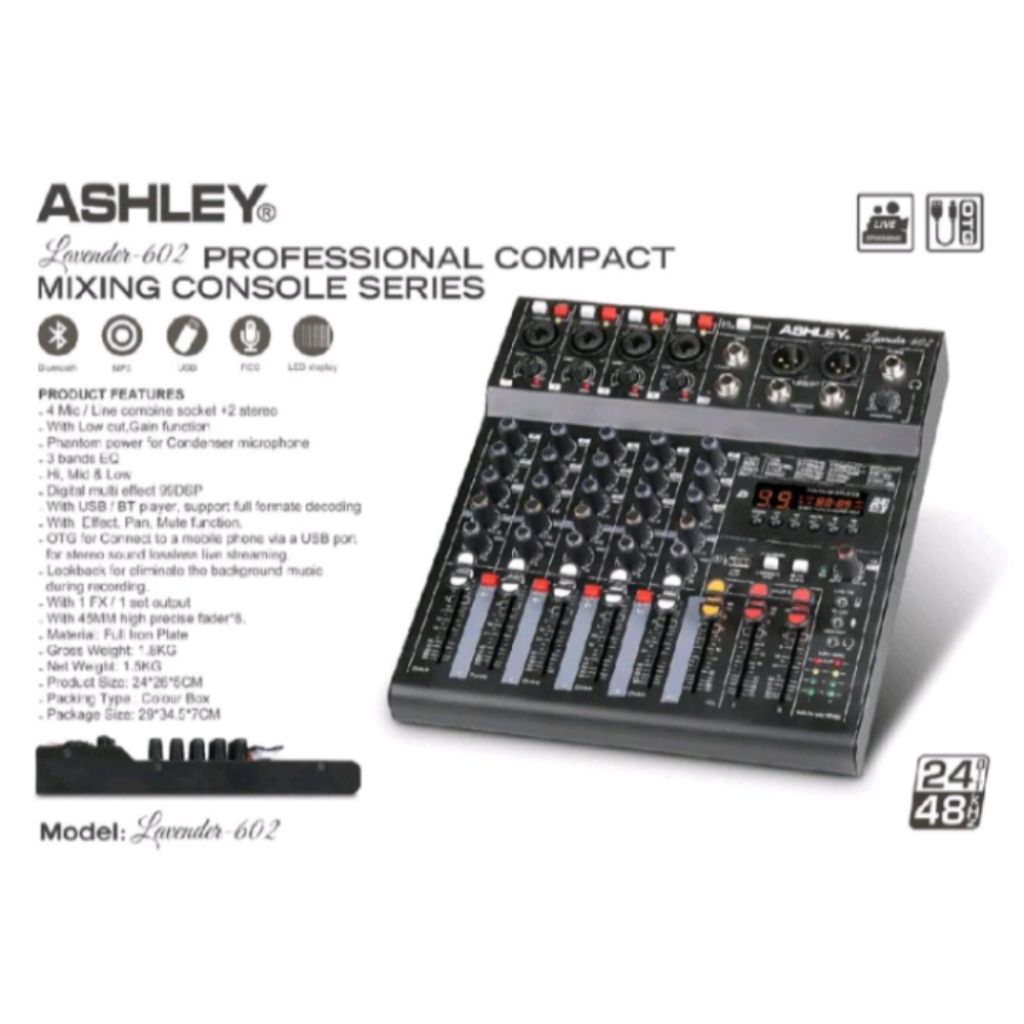 Mixer Audio Ashley Lavender 602 Mixer Ashley Lavender 602 Original