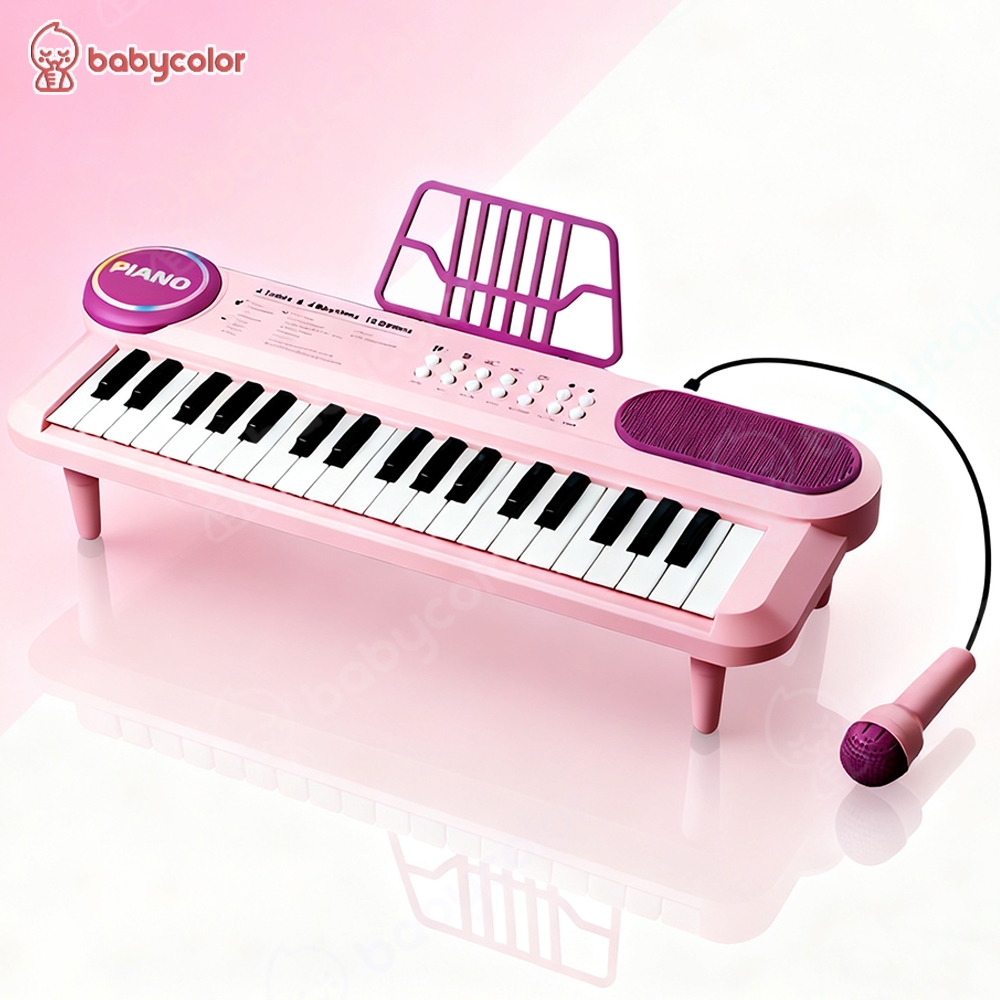 BABYCOLOR Piano 37/61 Keys Piano Elektrik Keyboard Piano Portable Alat Keyboard Musik Mainan Anak
