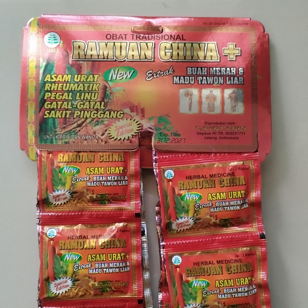 RAMUAN CINA KAPSUL ASAM URAT, PEGAL LINU