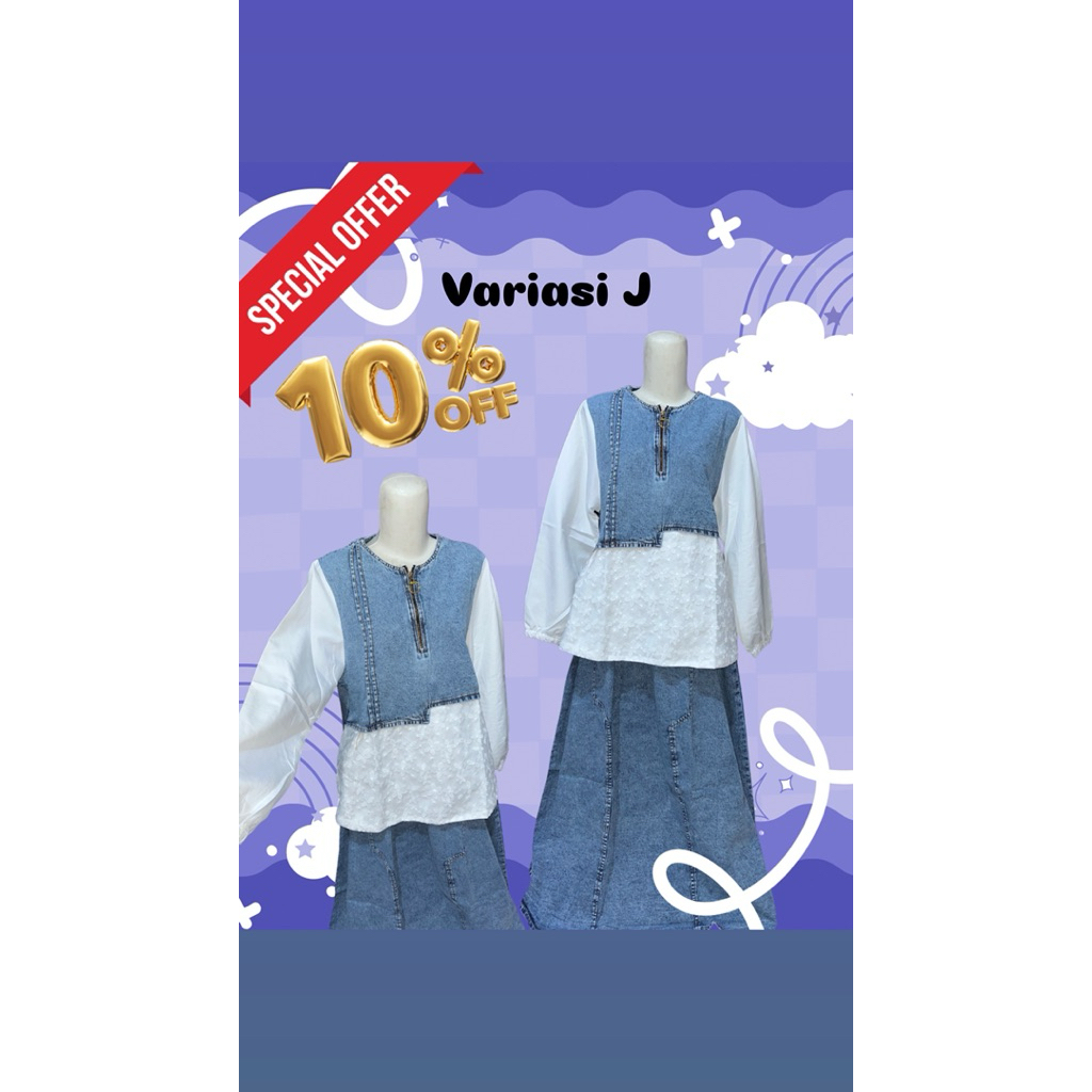 One Set kemeja + rok dan Gamis