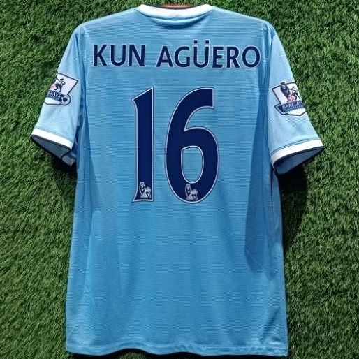 Jersey Manchester City Original 2013-2014 Home BNWT Large Kun Aguero 16