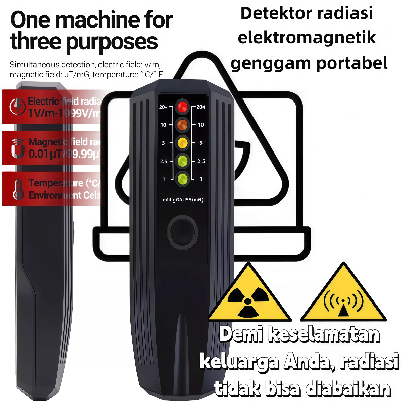 Rekomendasi populer. Detektor radiasi elektromagnetik genggam portabel, pengukur intensitas radiasi 