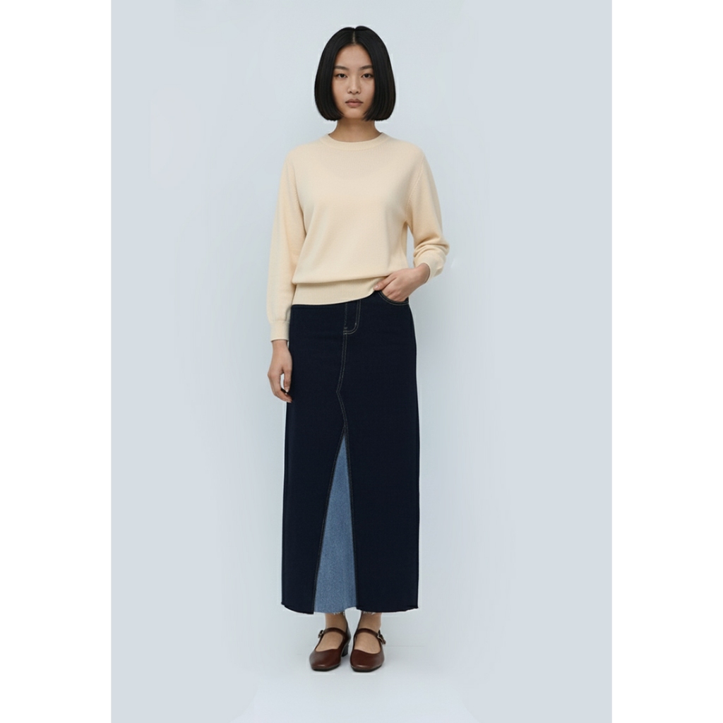 Caradiva - Madox Rok Jins Panjang Wanita Bahan Stretch Navy