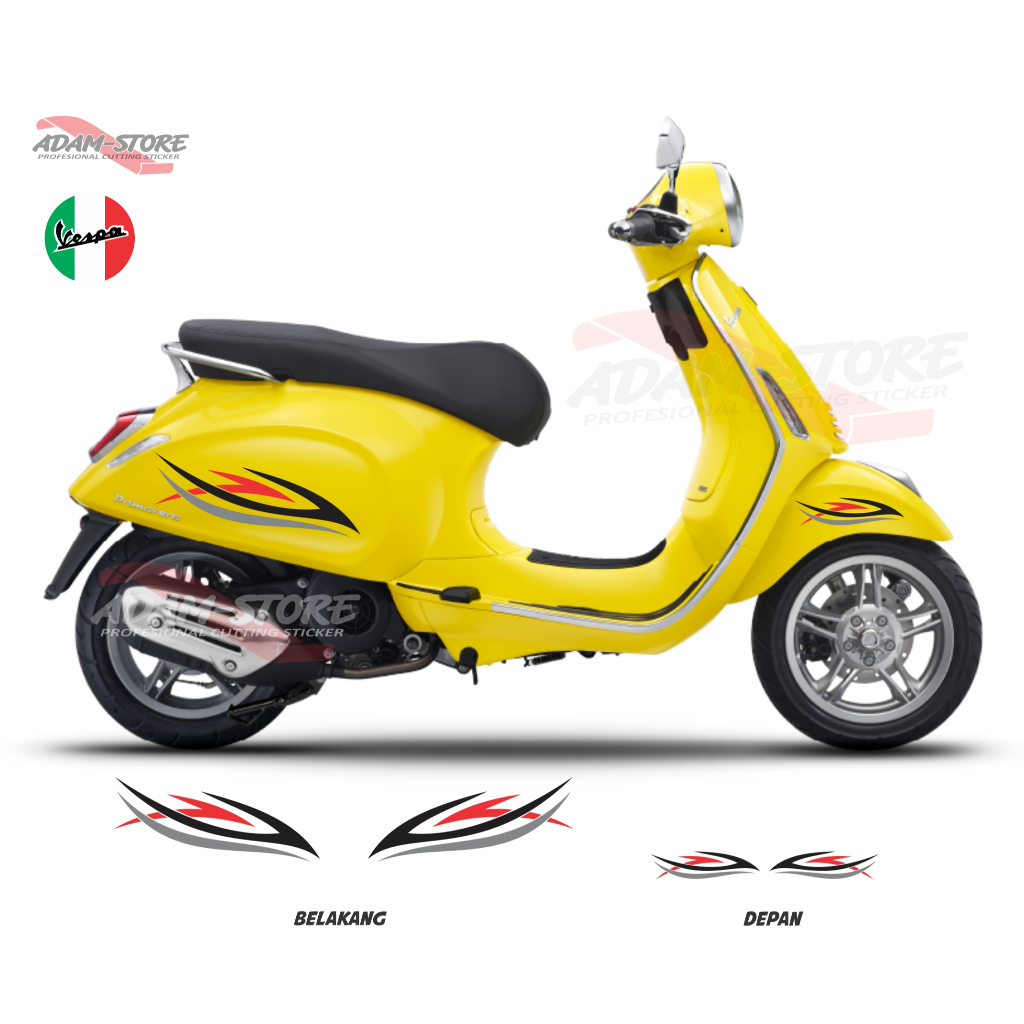 Sticker Motor Vespa Matic / Stiker TRIBAL RACING / Stiker Vespa Primavera - VS96