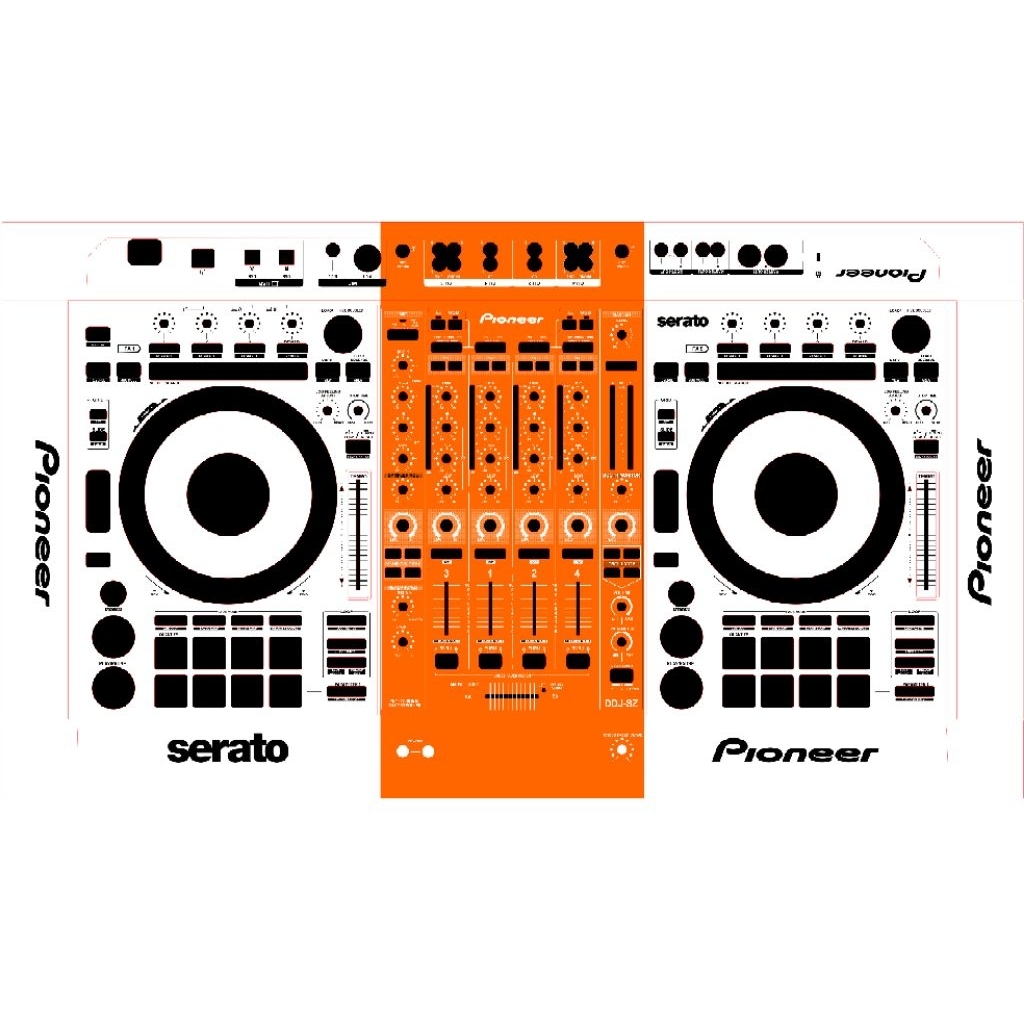 Sticker pelundung alat dj musik DDJ-SZ SERATO PIONEER