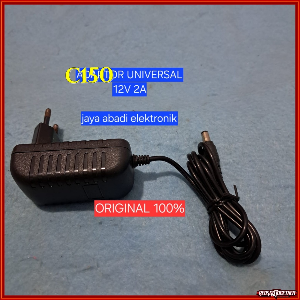 C150 100% ORI H20 Compatibel 5.5mm 2.1 mm Adaptor Multifungsi DC 12V 2A VOLT ADAPTER POWER COLOKAN L