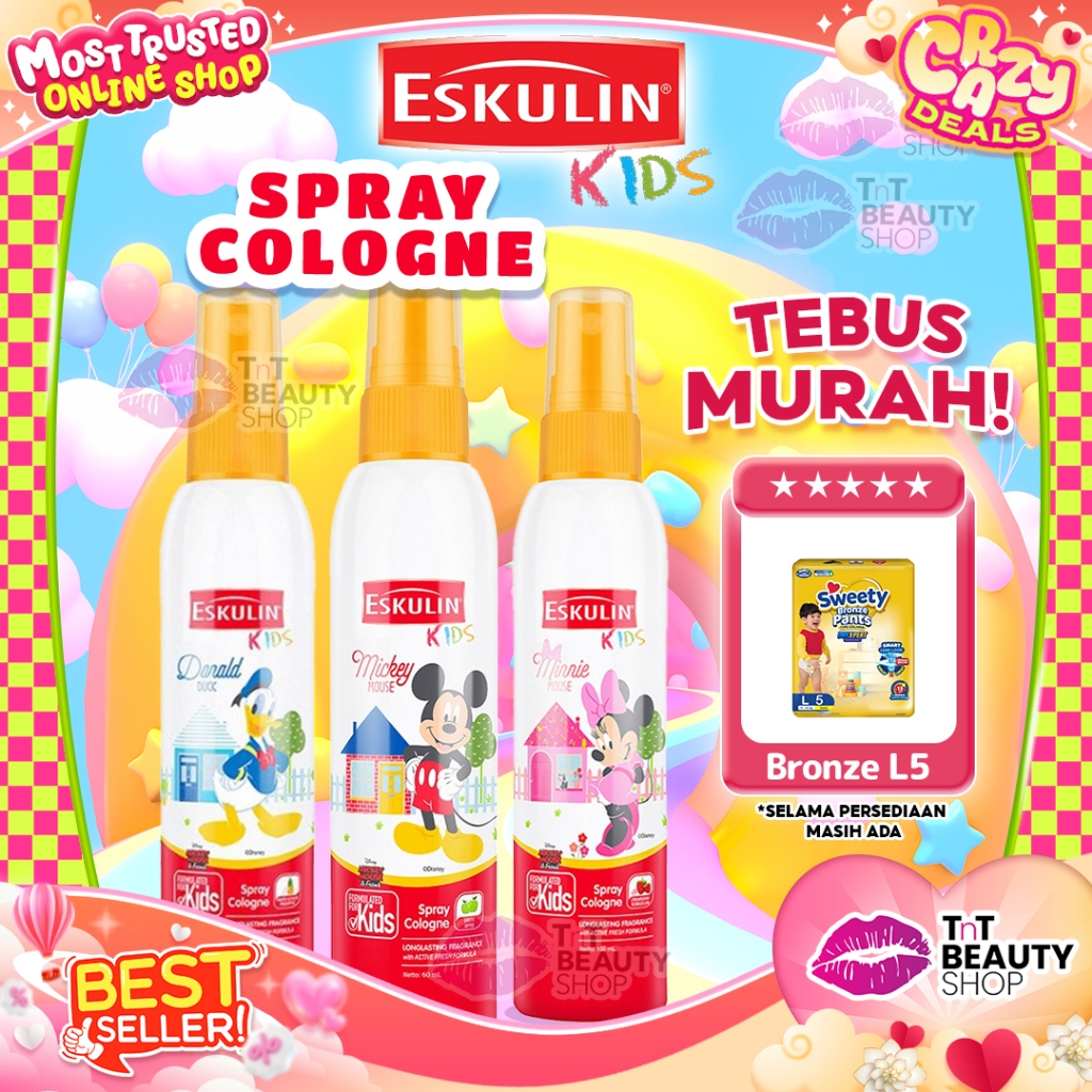 Eskulin Kids Spray Cologne Series 60ml & 100ml  | TnT Beauty Shop