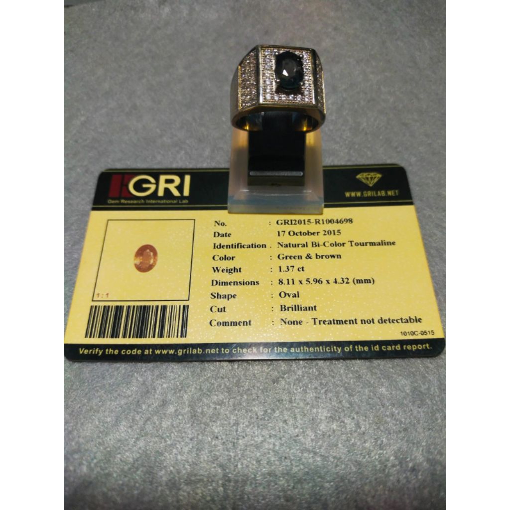 cincin tourmaline b1 color memo