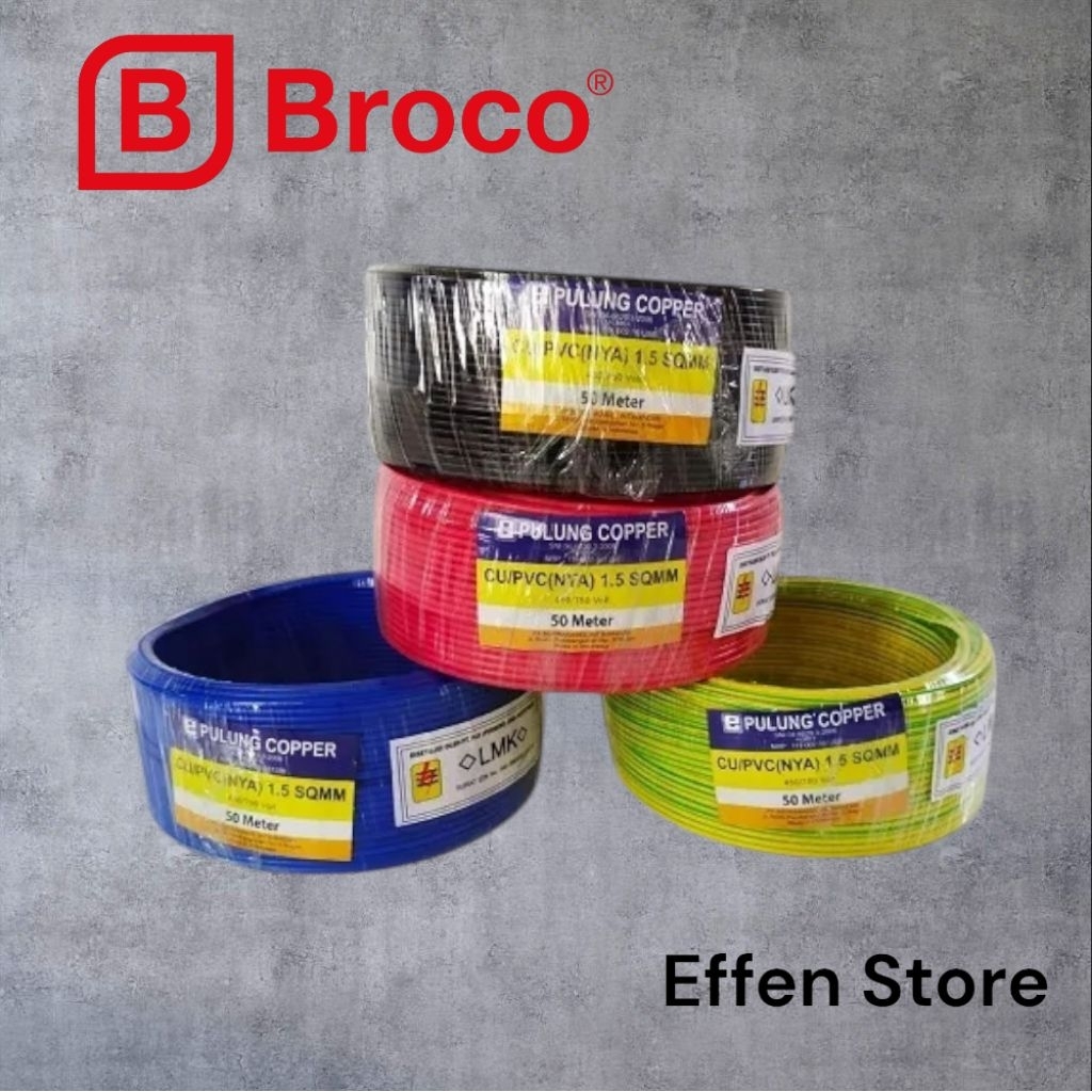 KABEL NYA 1,5 MM PULUNG CUPPER 50Y SNI
