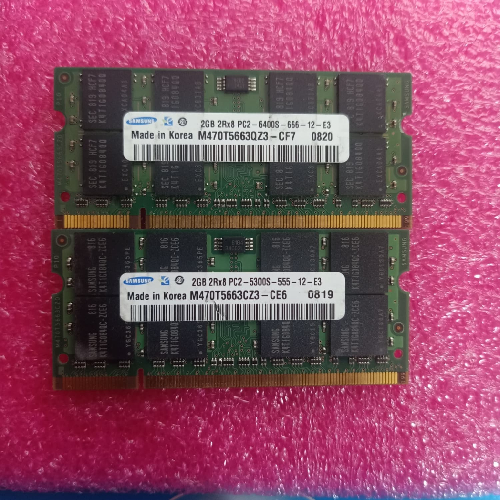 MEMORY RAM SODIM DDR2 2GB PC2 4200S 5300S 6400S Merk Campur