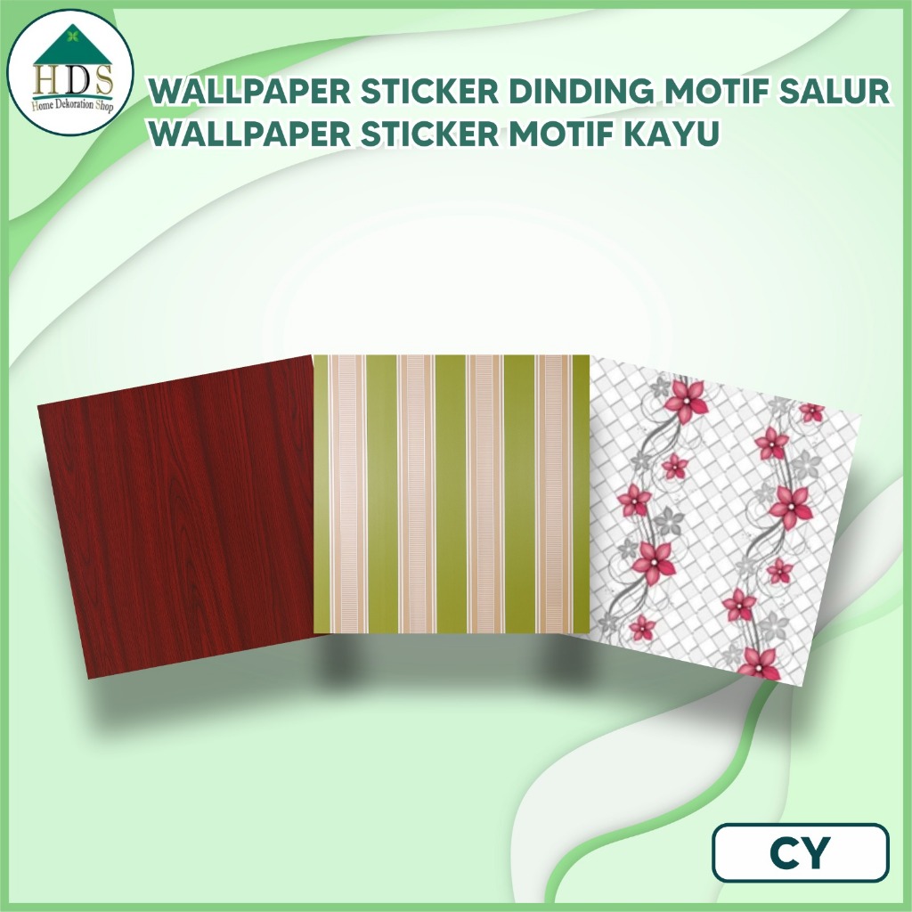Wallpaper Dinding Wallpaper Stiker Motif Akar Bunga Merah Kode CY1075 Surabaya
